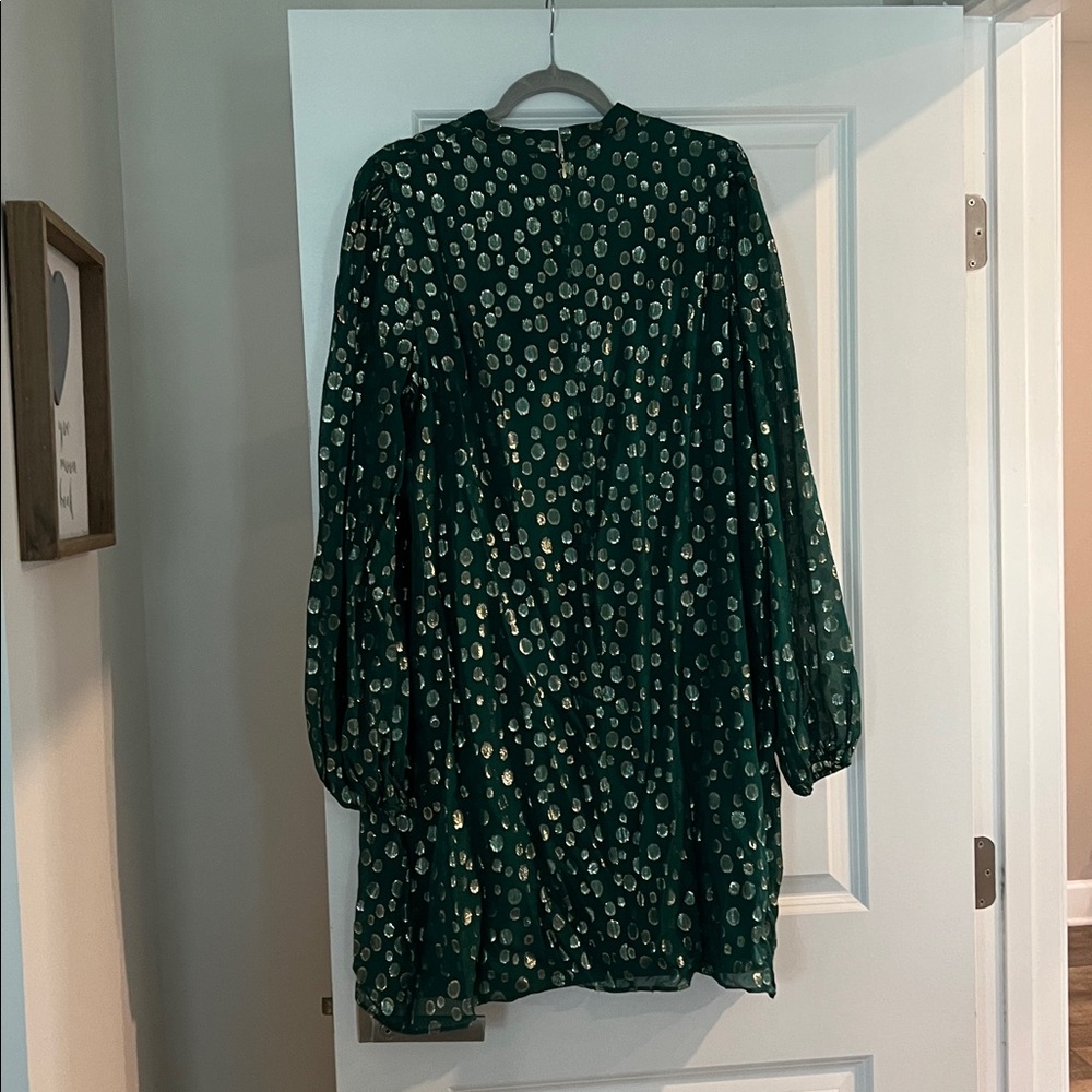 Lilly Pulitzer Villa Green Dress with Gold Dots - Picture 3 of 3